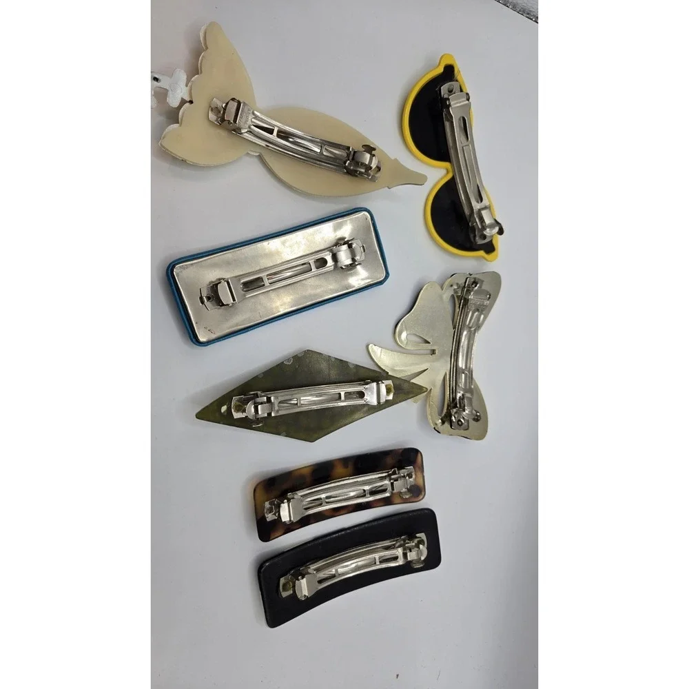 Vintage Hair Barrette Clips Lot of 7 Large 80s 90s s-l400.jpg main image 3